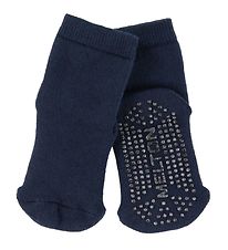 Chaussettes Melton - C'est parti - Marine av. Antidérapant