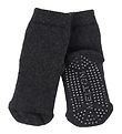 Melton Socken - Let's Go - Anthrazitgrau m. Antirutsch Melton Socken - Let's Go - Anthrazitgrau m. Antirutsch