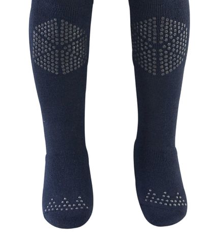 Melton Tights - Let's Go - Navy w. Anti-slip