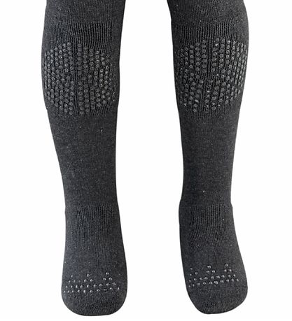 Melton Tights - Let' Go - Charcoal w. Anti-slip Melton Tights - Let' Go - Charcoal w. Anti-slip