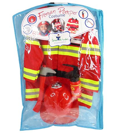 Great Pretenders Maskeradkläder - Brandman - Röd Great Pretenders Maskeradkläder - Brandman - Röd