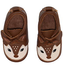 Melton Soft Sole Leather Shoes - Deer - Red Wood