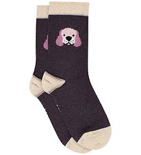 Melton Socks - Doggy Glitter - Dark Purple