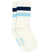 Melton Socks - Sporty Stripe - Sky Blue