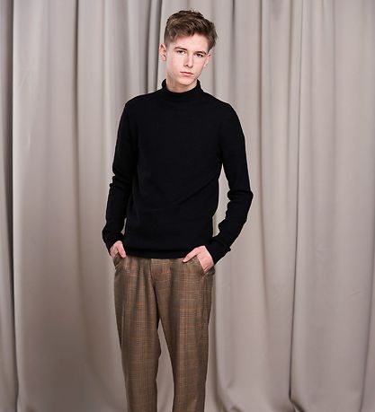 Hound Buxur - Breiður Chino - Brúnt M. Köflótt Hound Buxur - Breiður Chino - Brúnt M. Köflótt