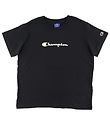 Champion Fashion T-Shirt - Schwarz m. Logo