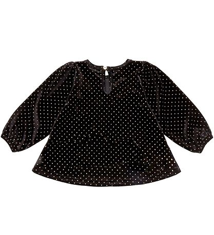 Petit by Sofie Schnoor Blouse - Velvet - Adrianne - Black w. Dot