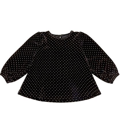 Petit by Sofie Schnoor Blouse - Velvet - Adrianne - Black w. Dot