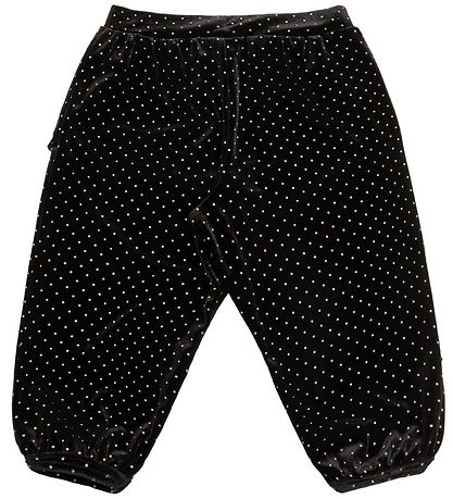 Petit by Sofie Schnoor Velvet Trousers - Holly - Black w. Dots Petit by Sofie Schnoor Velvet Trousers - Holly - Black w. Dots