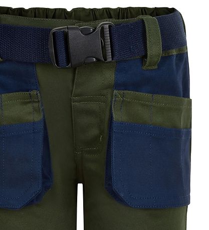 Minymo Work Shorts - Green/Navy