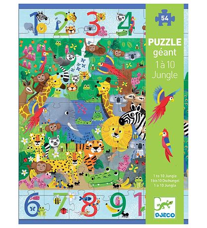 Djeco Reuzenpuzzel - 54 Bakstenen - 70x50 cm - Jungle Djeco Reuzenpuzzel - 54 Bakstenen - 70x50 cm - Jungle