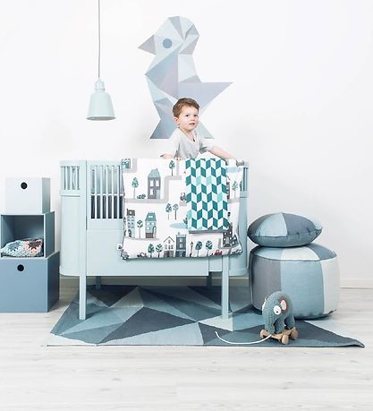 Sebra Muurstickers - Blauw Geometrisch Vogel Sebra Muurstickers - Blauw Geometrisch Vogel