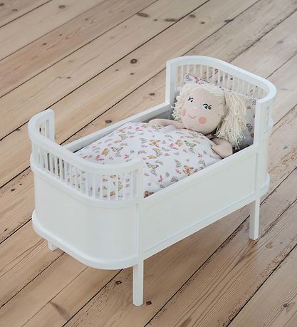 Smallstuff Doll Bed w. Mattress - Roseline - White Smallstuff Doll Bed w. Mattress - Roseline - White