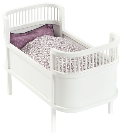 Smallstuff Doll Bed w. Mattress - Roseline - White Smallstuff Doll Bed w. Mattress - Roseline - White