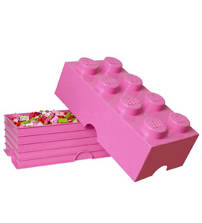 LEGO® Storage Box - 8 Knobs - 50x25x18 - Pink LEGO® Storage Box - 8 Knobs - 50x25x18 - Pink