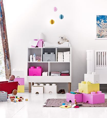 LEGO® Storage Geymslukassi - 4 Hnúðar - 25x25x18 - Bleikt LEGO® Storage Geymslukassi - 4 Hnúðar - 25x25x18 - Bleikt