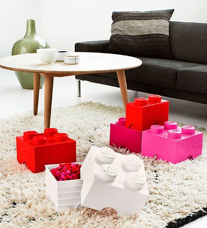 LEGO® Storage Storage Box - 4 Knobs - 25x25x18 - White LEGO® Storage Storage Box - 4 Knobs - 25x25x18 - White