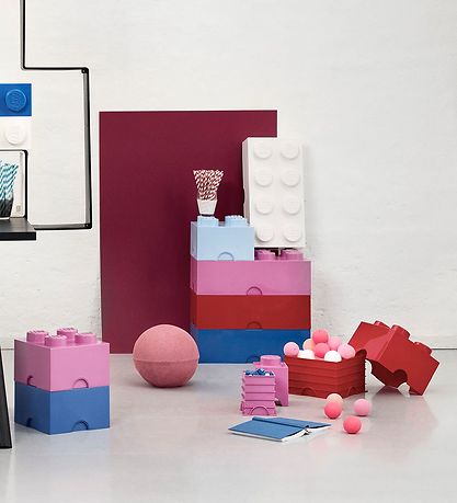 LEGO® Storage Oppbevaringsboks - 4 Knopper - 25x25x18 - Blå
