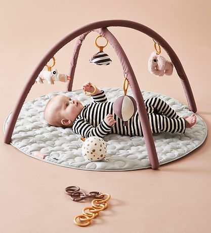 Done By Deer Activity Play Mat - Quilted - Dark Rose Done By Deer Activity Play Mat - Quilted - Dark Rose