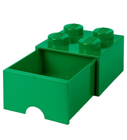 LEGO® Storage Säilytyslaatikko - 4 Silmukat - 25x25x18 - Vihreä