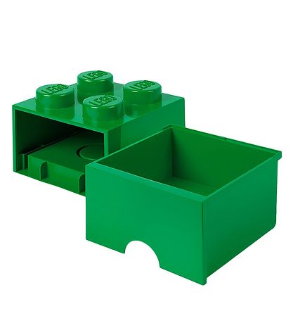 LEGO® Storage Säilytyslaatikko - 4 Silmukat - 25x25x18 - Vihreä