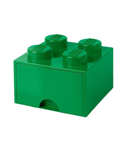 LEGO® Storage Säilytyslaatikko - 4 Silmukat - 25x25x18 - Vihreä