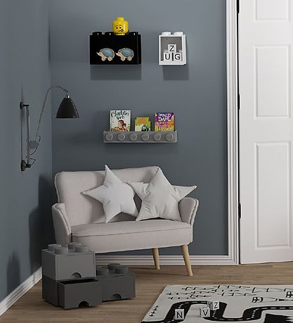 LEGO® Storage Förvaringslåda - 4 Knoppar - 25x25x18 - Grå