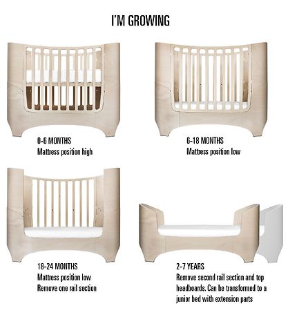 Classic+ Lit Leander - Bébé/Junior - 120/150x70 cm - Whitewash