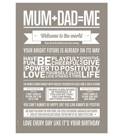 I Love My Type Poster - 50x70 - Love Typography - Mum + Dad = Me I Love My Type Poster - 50x70 - Love Typography - Mum + Dad = Me