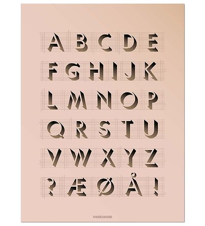 Vissevasse Poster - 50x70 - Abc - Rose Vissevasse Poster - 50x70 - Abc - Rose