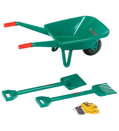 Bosch Mini Wheelbarrow w. Accessories - Toys - Green Bosch Mini Wheelbarrow w. Accessories - Toys - Green