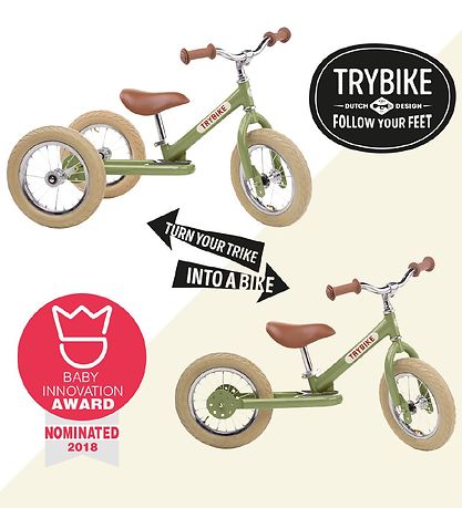 TryBike 밸런스 바이크 - 강철 - 빨간색