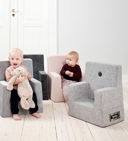 by KlipKlap Armchair - Kids Chair - 43x43x50 cm - Multi Grey/Gre by KlipKlap Armchair - Kids Chair - 43x43x50 cm - Multi Grey/Gre