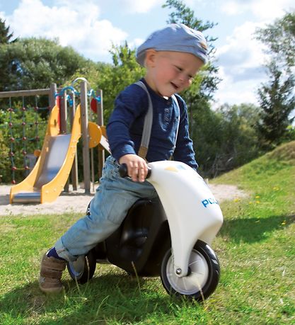 Dantoy Police Scooter w. Rubber Wheels - Black/White Dantoy Police Scooter w. Rubber Wheels - Black/White