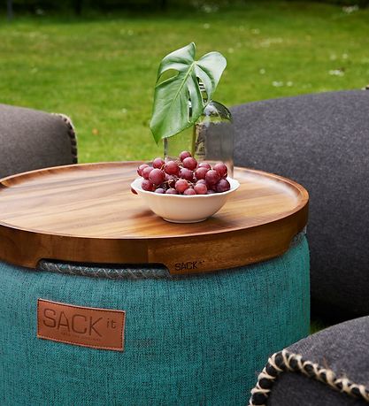 SACKit Pouf - Cobana Pouf - 50x35 cm - Petrol Melange SACKit Pouf - Cobana Pouf - 50x35 cm - Petrol Melange