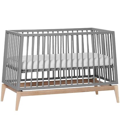 Leander Luna Babybett - 120x60 - Grau/Eiche Leander Luna Babybett - 120x60 - Grau/Eiche