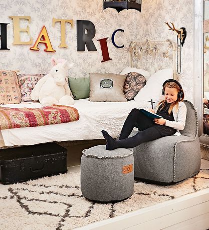 SACKit Pouf - Cobana - Junior - 35x35 - Light Grey
