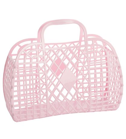 Sun Jellies Groß Faltkorb - Retro - 37x30x11 cm - Pink Sun Jellies Groß Faltkorb - Retro - 37x30x11 cm - Pink
