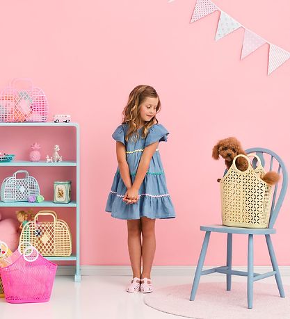 Sun Jellies Groß Faltkorb - Retro - 37x30x11 cm - Lilac Sun Jellies Groß Faltkorb - Retro - 37x30x11 cm - Lilac