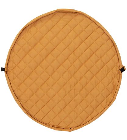 Play&Go Toy Storage Bag Rug - Ø120 - Soft Organic - Mustard Chai