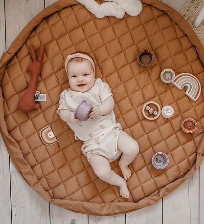 Play&Go Spielzeugteppich - Ø120 - Soft Organic - Tawny Brown
