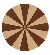 Ferm Living Rug - Wool - Ø: 130 cm - Brick/White Ferm Living Rug - Wool - Ø: 130 cm - Brick/White