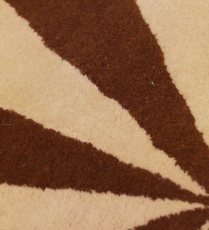 Ferm Living Teppich - Wolle - Ø: 130 cm - Ziegel/Weiß Ferm Living Teppich - Wolle - Ø: 130 cm - Ziegel/Weiß