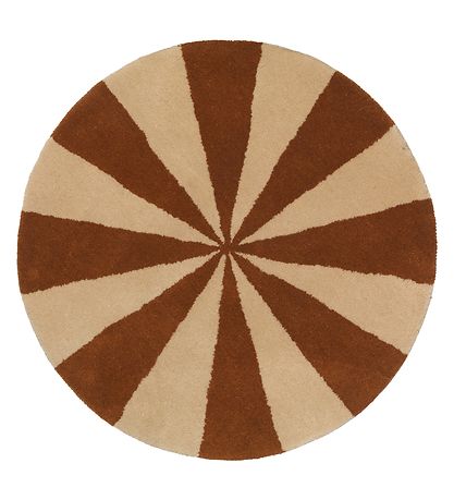 ferm Living Rug - 70 cm - Wool - Dark Brick/Off White ferm Living Rug - 70 cm - Wool - Dark Brick/Off White