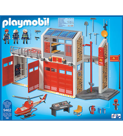 Playmobil City Action - Large Fire Station - 9462 - 181 Parts Playmobil City Action - Large Fire Station - 9462 - 181 Parts