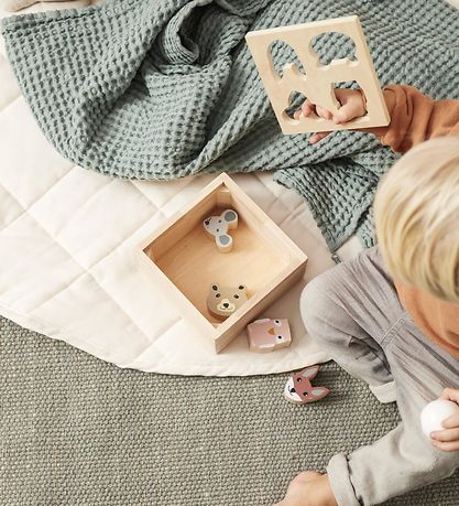 Kids Concept Spielteppich - 100 cm - Natur Weiß