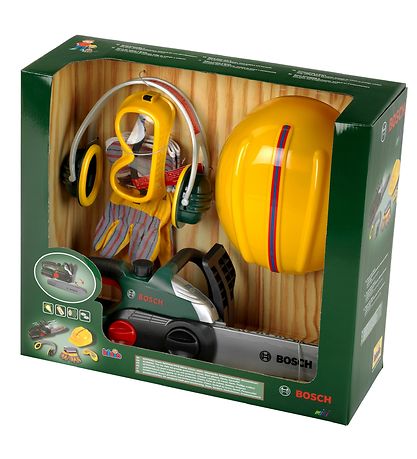 Bosch Mini Keðjusög M. Aukabúnaður - Leikfang - Grænt/Gult