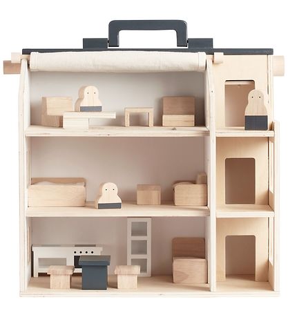 Kids Concept Nukkekoti - Puu - 34x39x19 cm - Aiden Kids Concept Nukkekoti - Puu - 34x39x19 cm - Aiden