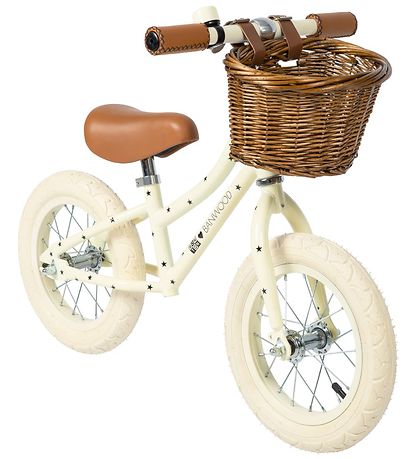 Banwood Loopfiets - First Ga! - Creme m. sterren