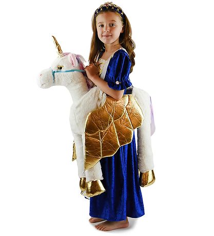 Den Goda Fen Costume - Unicorn - Ride On - White